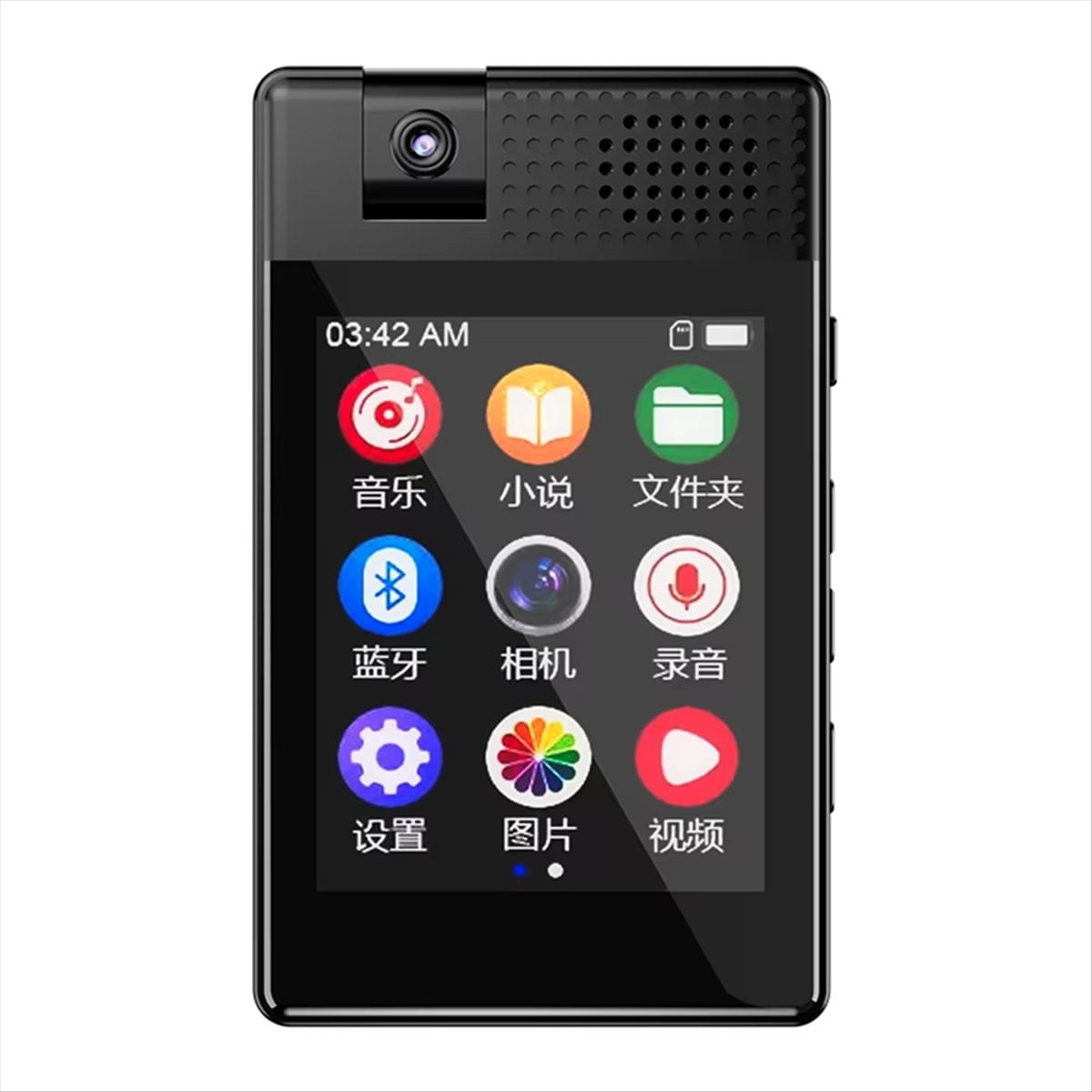 Mini Reproductor MP3 Hi-Fi Sin Pérdidas, Pantalla Táctil de 2,5 Pulgadas, Reproductor MP4 Fotografiable, Grabadora HD, Compatible con Vídeo, Libro Electrónico, Reloj.