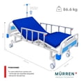 thumbnail image 2 of Cama Hospitalaria Electrica Porta Suero Colchon 3 posiciones blanco 3 Posiciones, 2 of 9