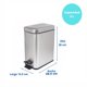 thumbnail image 4 of bote de basura Good & Good Cesto con tapa pedal metal cromado 5 L, 4 of 9