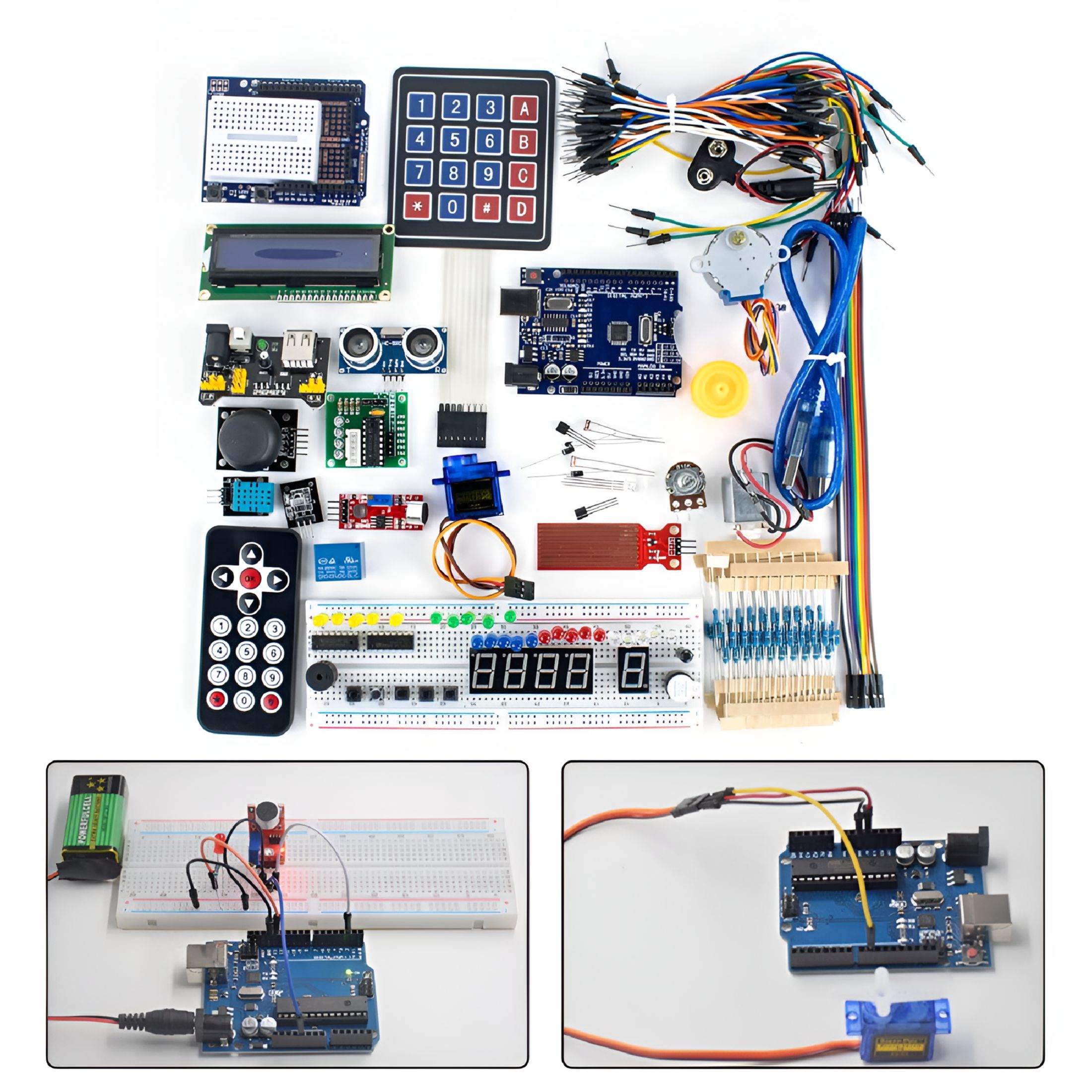 GJX Kit Inicial para Proyectos Arduino con Más de 60 Componentes ...