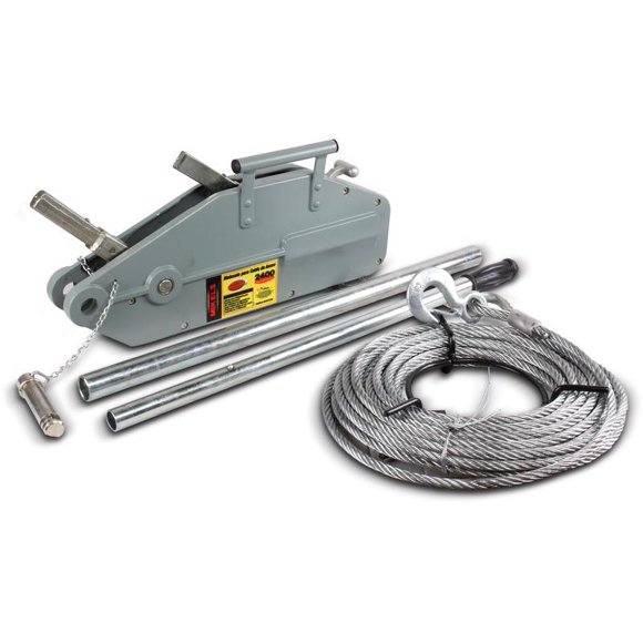 Malacate Tirfor Mikels MCAT-2400 Capacidad 2400 Kg Ancho cable 11 mm x 20 mts