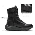 thumbnail image 3 of Botas tácticas militares de cuero para hombre NORTIV 8, 20 cm, negras, 3 of 8