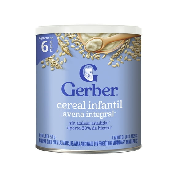 Cereal infantil Gerber etapa 1 avena integral 270 g