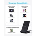 thumbnail image 3 of Cargador inalámbrico Anker PowerWave certificado Qi para iPhone 11 11 Pro 11 Pro Max XR Xs Max XS X 8 8 Plus 10W de carga rápida Galaxy S20 S10 S9 S8 Nota 10 Nota 9 y más, 3 of 6