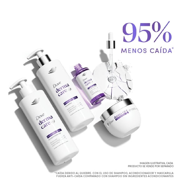 Imagen 4 de Shampoo Dove Derma Care fuerza anti-caída, reduce la caída, 675 ml