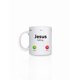 thumbnail image 1 of Taza de cerámica 443 ml. diseño divertido Jesus calling regalo original, 1 of 5