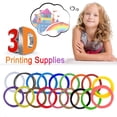 thumbnail image 1 of Filamento de recarga para pluma 3D de 1,75 mm PLA, 10 colores, 55 metros en total – compatible con la mayoría de plumas e impresoras 3D, surtido multicolor para arte, manualidades y pasatiempos., 1 of 9