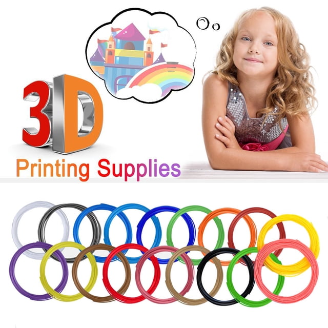 Filamento de recarga para pluma 3D de 1,75 mm PLA, 10 colores, 55 metros en total – compatible con la mayoría de plumas e impresoras 3D, surtido multicolor para arte, manualidades y pasatiempos.