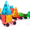 thumbnail image 3 of Juego de ruedas de camión de coche magnético, bloques magnéticos, azulejos magnéticos, Juguetes de bloques de construcción para niños y niñas, 3 of 9