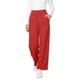 thumbnail image 4 of TaTaai Ladies' Elastic High Waist Wide Leg Jeans, Versatile Loose Straight Leg Pants, All Season Casual Fashion Jeans Gift, 4 of 5