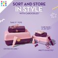 thumbnail image 3 of Caboodles On-the-Go Girl Sea foam Lid and Lavender Base Vintage Case, 1 Pound, 3 of 9
