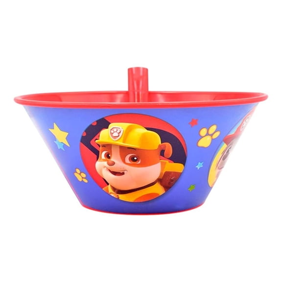Tazón Paw Patrol con popote azul