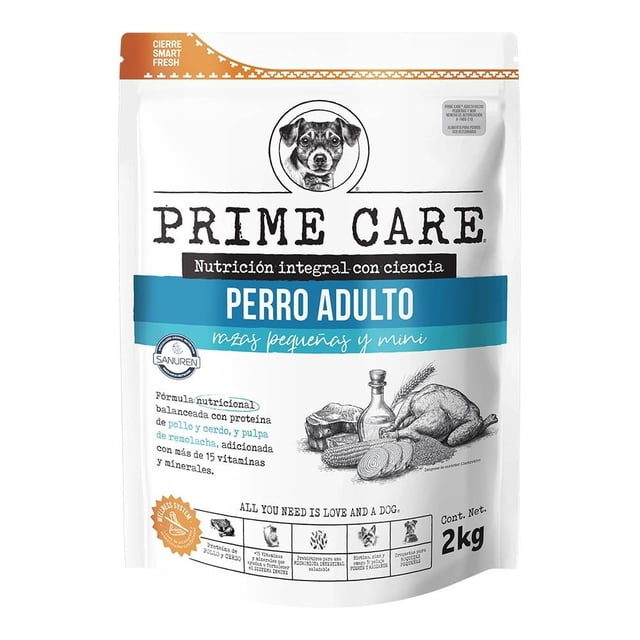 Alimento para Perro PRIME CARE Adulto Razas pequeñas y mini 2KG