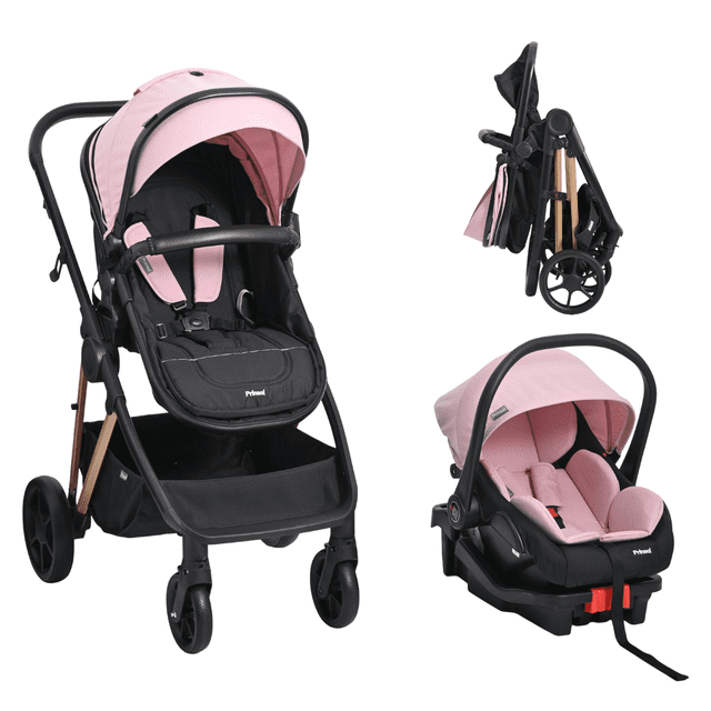 Carriola Prinsel Cosmos Gold Lx Travel System Reclinable Rosa