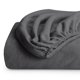 thumbnail image 1 of Sábana ajustable Bare Home de vellón acogedor Twin XL gris, 1 of 5
