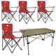 thumbnail image 1 of 4 Sillas Plegables De Camping Y Playa de Exterior Mesa 120cm rojo, 1 of 10