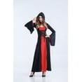 thumbnail image 3 of Disfraz de Bruja Medieval para Mujer con Capucha Negro y Rojo Talla L, Halloween y Cosplay, 3 of 4