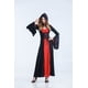thumbnail image 3 of Disfraz de Bruja Medieval para Mujer con Capucha Negro y Rojo Talla L, Halloween y Cosplay, 3 of 4