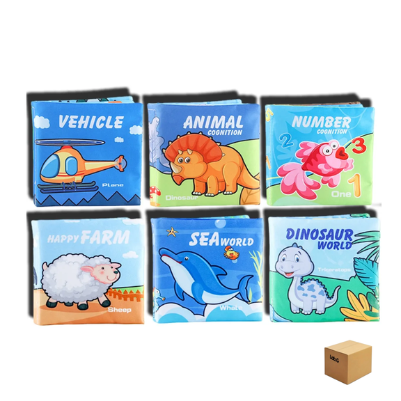 "6 Libro Estimulacion Temprana Sensorial Didactico Para Bebes Lab.G,  Multicolor "