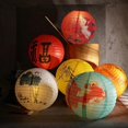 thumbnail image 5 of Nvzi Paquete de 6 faroles de papel chinos para decoración de fiestas de bodas, restaurantes, hogares, estilo oriental chino, 11,8 pulgadas (10), 5 of 5