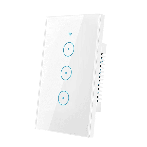 Interruptor Luz Pared Inteligente Wifi 3 Vías Blanco