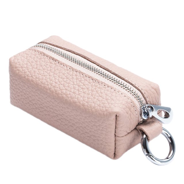 Qarigey Cartera de mujer, llaves de cuero, llavero portátil, monedero, organizador para mujer Carteras Rosado