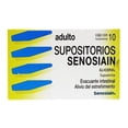 thumbnail image 1 of Senosiain Adulto Glicerol 10 supositorios, 1 of 2