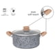 thumbnail image 4 of Cacerola Olla Hudson 24cm Aluminio Forjado espesor 4mm Antiadherente Granito con tapa cristal, 4 of 9