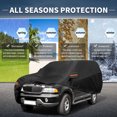 thumbnail image 2 of Funda de coche Unique Bargains 210D-PU Oxford, impermeable y a prueba de viento, con cremallera en la puerta del conductor, negra para Lincoln Navigator, 2 of 7