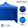 thumbnail image 3 of Carpa 3 x 3 Metros Toldo Lona Impermeable Plegable Para Jardin Color Azul Practiksa  Carpa con Pared, 3 of 5