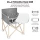 thumbnail image 2 of Periquera Para Bebe Portatil Plegable Silla Comer Ajustable, 2 of 7