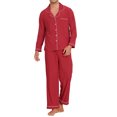 thumbnail image 2 of Conjunto de pijamas familiares de Navidad a juego con botones y mangas largas con pantalones S rojos ["Niños y Niñas"], 2 of 5