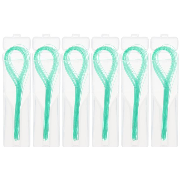 EeaseMX 6 cajas de enhebradores de hilo dental de nailon Guía de hilo para aparatos dentales