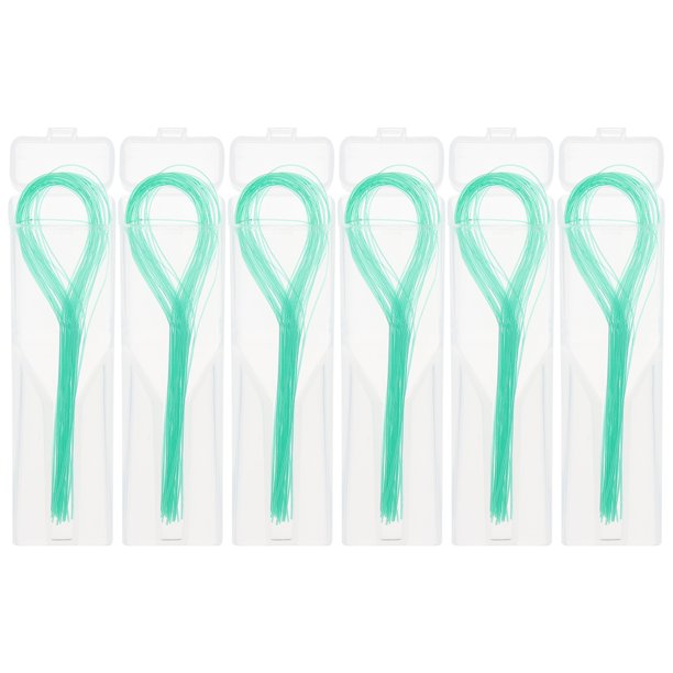 EeaseMX 6 cajas de enhebradores de hilo dental de nailon Guía de hilo para aparatos dentales