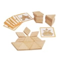 thumbnail image 1 of Juego de bloques de diseño de madera de 54 piezas, rompecabezas con forma geométrica, juegos de desarrollo de aprendizaje temprano para bebés, niñas y, 1 of 9