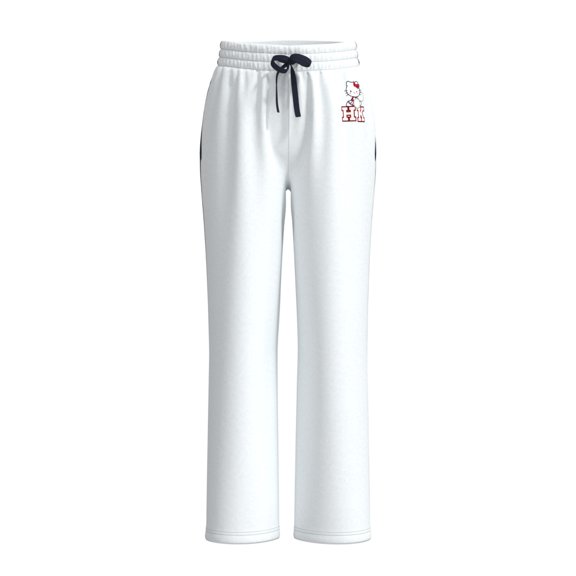 Pantalon Hello Kitty para Niña, con Estampado y Cordón Contraste Hueso Talla 12