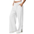 thumbnail image 3 of TaTaai olid Color Cotton Linen Women Casual Pants Wide Leg Breathable Machine Washable No Fading Lightweight Non See-through Daily Wear Full Length Trousers Gift, 3 of 8