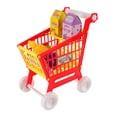 thumbnail image 2 of Juego de carrito de compras para niños, carrito de supermercado de juguete para niños, carrito de compras Rojo, 2 of 9