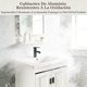 thumbnail image 4 of Gabinete de Baño de Lavamanos y Espejo, Armario con 2 Puertas para Baño con Estante, Grifos de Agua Caliente y Fría, Tuberías de Desag, 61 * 40 cm (Negro), 4 of 8
