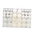 thumbnail image 2 of Paquete de 100 bolas navideñas blancas irrompibles, adornos para árbol reutilizables para bodas. blanco, 2 of 9