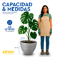 thumbnail image 2 of Atmos Homeware Macetas Decorativas para Interior y Exterior |  1 Maceta Grande de Plástico con Capacidad para 45 Litros | Modelo Kun color Blanca 1 Piezas., 2 of 6