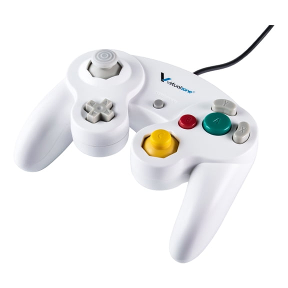 Control Alámbrico USB Virtual Zone Gamepad Alámbrico para PC Tipo GameCube Blanco