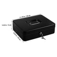 thumbnail image 4 of 1 Juego de caja de dinero de Metal para efectivo, caja de seguridad con bloqueo portátil con bandeja para dinero, organizador de ahorro de dinero para pequeñas empresas con llaves, 4 of 5