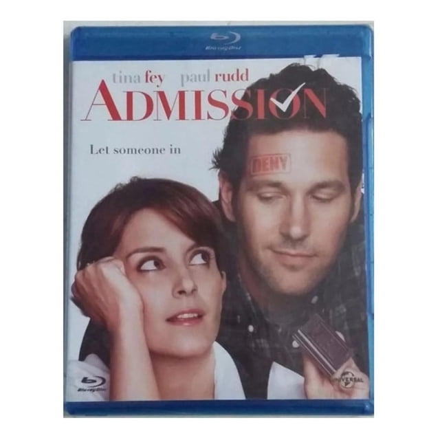 admission let someone in pelicula blu ray universal admission let someone in pelicula blu ray Blu-ray con vista frontal centrada de la carátula, título rojo "ADMISSION" arriba y subtítulo "Let someone in", actores Tina Fey y Paul Rudd visibles, funda azul, logo Universal en la esquina inferior derecha; audio Inglés/Español/Portugués 5.1, subtítulos Inglés SDH, Español y Portugués, duración aprox. 107 min. Además, su formato compacto es a menudo adecuado para colecciones domésticas de películas y para llevar en viajes cortos.