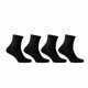 thumbnail image 1 of Calceta Corta Lisa Simply Basic para Niño, de Poliéster Negro Talla 10 a 13 años, 4 Pares, 1 of 4