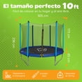 thumbnail image 3 of Trampolín Brincolín Yei Azul de 10 Pies con Red de Seguridad y Estructura de Acero 305 cm, 3 of 6