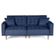 thumbnail image 3 of Sofá Cama Makora Maxim Azul Lino 3 Posiciones con Soft Foam Reclinable, 3 of 9