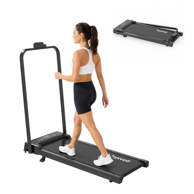 Caminadora Plegable Bywell Compacta | Walking Pad con Barra de Apoyo | Hasta 8 km/h