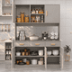 thumbnail image 2 of Zocalo Alacena de Cocina con Gabinetes, 3 Cajones y Estantes, Mueble de Almacenamiento 120cm, Gris, 2 of 9