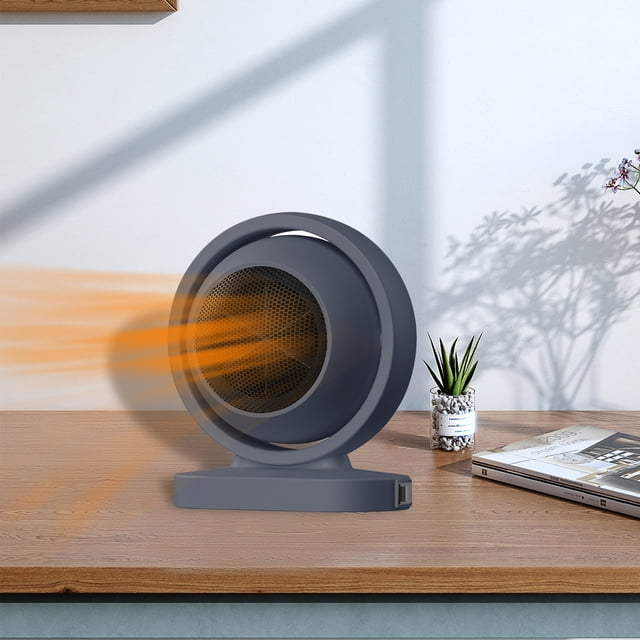Calefactor cerámico portátil de 380 W con oscilación y protección contra sobrecalentamiento | Calentamiento rápido y silencioso para dormitorios, oficinas y habitaciones pequeñas | Protección